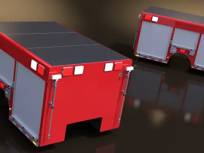 Light Rescue Truck Equipment Compartment 3D model