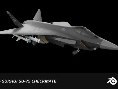 LTS Sukhoi T-75 Checkmate  Low-poly 3D model