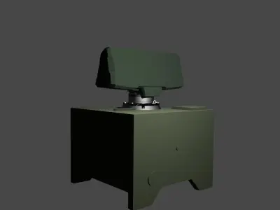 SAAB Sea-Giraffe 1X millitary radar Low-poly 3D model