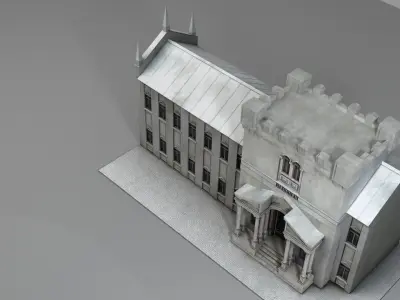 Church Building Low-poly 3D model purchase