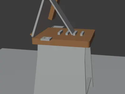 Collapsible Modular Canvas Stand Free 3D model