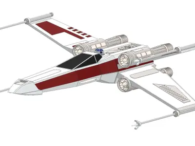 Starwars X-WING scale 1 in 87  3D print model