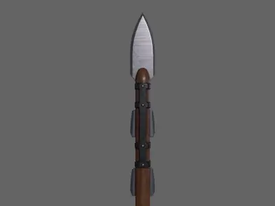 PBR Spear V2c Low-poly 3D model