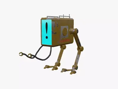  mini search robot Low-poly 3D model