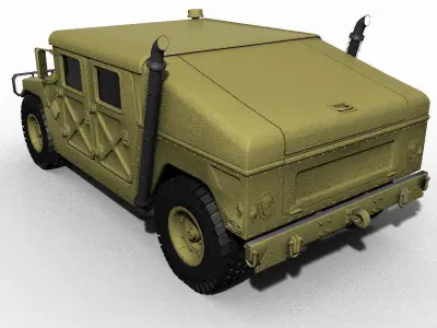 hummer low poly humvee Low-poly 3D model