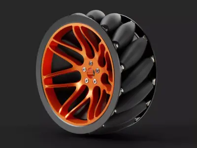 Mecanum Wheels For The Self Propelled Robot Pl Free 3D model