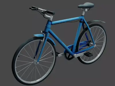 Bicycle Low-poly 3D model 17