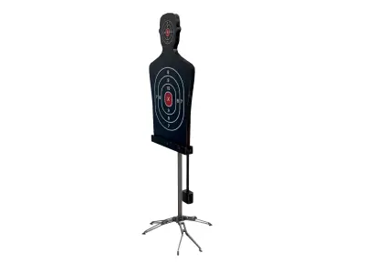 Rocking shooting target Low-poly 3D model