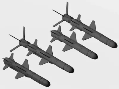 KH-35 - AS-20 KAYAK - ANTI-SHIP CRUISE MISSILE 1-72 SCALE MODEL 3D print model