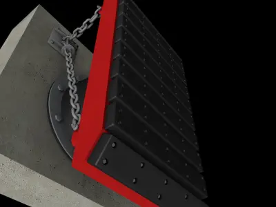 C4D dock fender 3D model