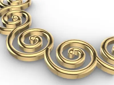 spiral earrings stl verified 3D print model