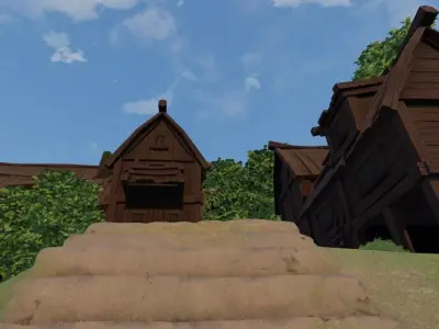 Mountain Village Escape 3D model
