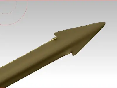 the sword golden 3D model