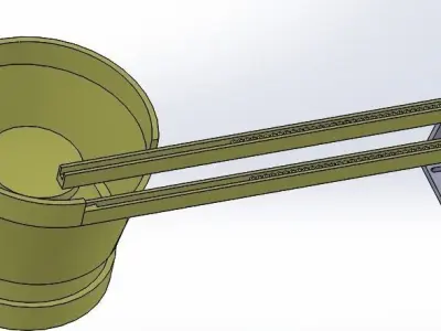Vibration disc blocking mechanism 3D model