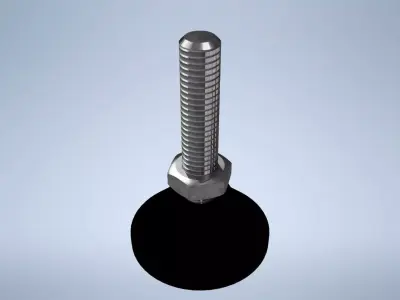 Leveling leg - PARAMETRIC Low-poly 3D model