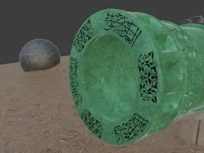 Sahi Cannon ottoman cannon Low-poly 3D model
