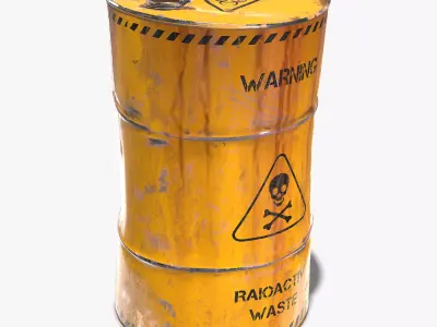 Damaged Crude Oil Barrel PBR Low-poly 3D model buy