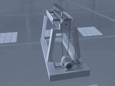 Roll Unwinder Machine 3D model