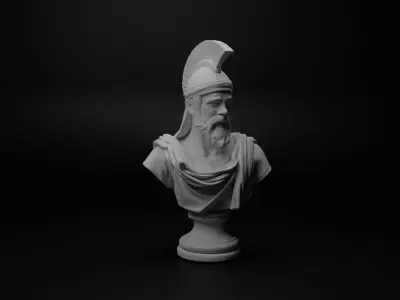 Coptic Soldier Bust Chess 3D print model