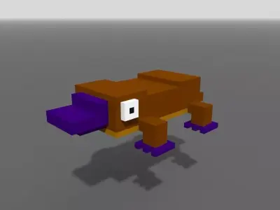 Voxel Platypus 3D model