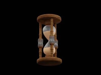 Antique Hourglass 3D model