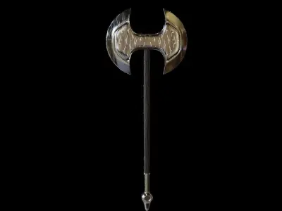 Low Poly Axe War Warrior Axe Medieval Viking Axe  3D Model Low-poly 3D model