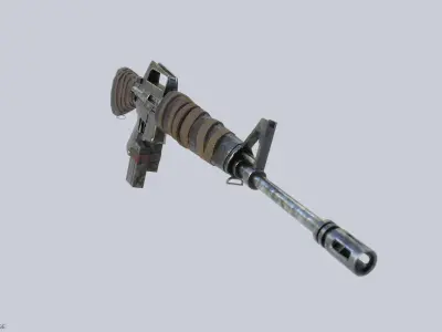 M16A1 Bandage Camouflage Low-poly 3D model