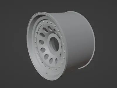 Outlaw old school racing wheel   3D model
