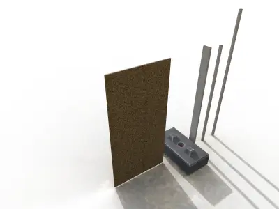 CLS chipboard hoarding building site fencing Low-poly 3D model