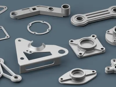 Hard Surface Mechanical Kitbash  Quad Topology  Bundle 3D Model Pack