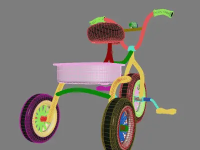 Kids Bicycle 3D model buy