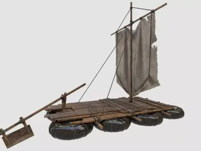 Survival Raft Ver 03 Low-poly 3D model