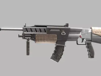 Assault Rifle 3D model 5