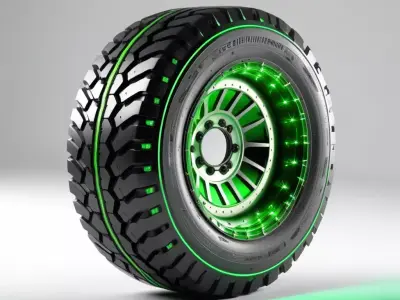 Futuristic Glowing OffRoad Wheel 3D model