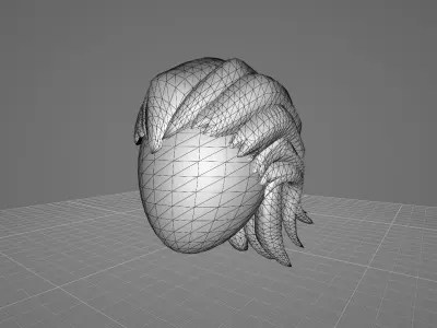 FreeHairstyle11 Free low-poly 3D model