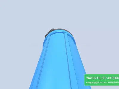 Industrial Plastic Filter Housing 1 Cartridge 20 Inch 3D model