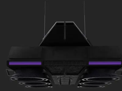 Flying tank of the future Low-poly 3D model
