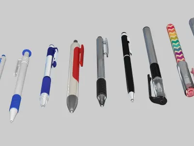 Pen collection 3D model