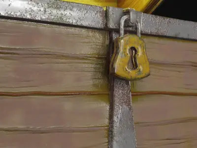 Treasure Chest Low-poly 3D model