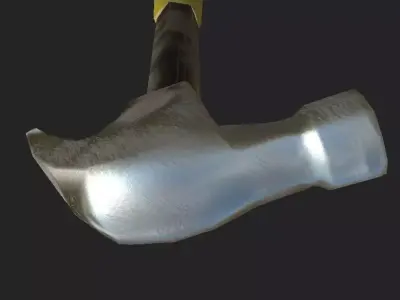 CG Low poly PBR Hammer  Free 3D model