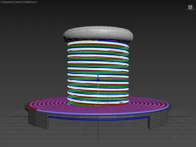 Method 4 Phase Solenoid - 4x Flux Density - 4x Magnetic Torque 3D model