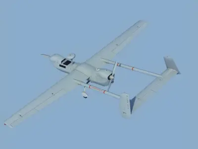 Hunter RQ5a UAV 3D model