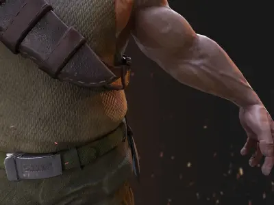Ogrin from the game Darktide Low-poly 3D model