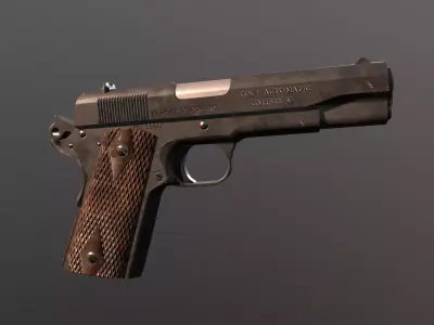 Colt 1911 REWORK Low-poly 3D model