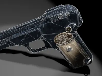 Browning FN M1900 Pistol Low-poly 3D model