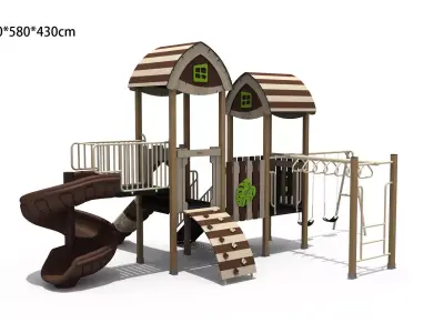 Kids outdoor commercial play structure 3D model 3D model 3