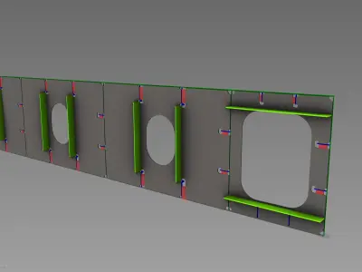Container ship midship section  Free 3D model