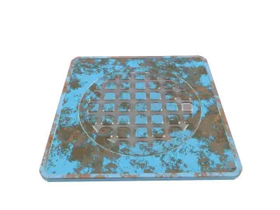 Manholecover3 grunge drain cover Low-poly 3D model