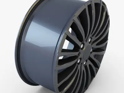 Style 345M wheel ferric gray Mid Poly Low-poly 3D model