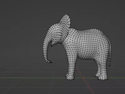 African baby elephant Free low-poly 3D model